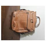 Wonenwok Tan Leather Convertible Shoulder Bag
