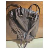 Dark Brown Leather Backpack Purse