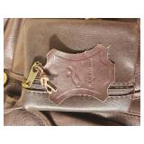 Dark Brown Leather Backpack Purse