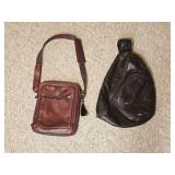 Leather Crossbody Bag and Dark Brown Leather Sling Bag