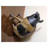 Rustic Painted Pig Birdhouse Decor