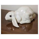MCM Glossy White Ceramic Rabbit Figurine