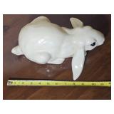 MCM Glossy White Ceramic Rabbit Figurine