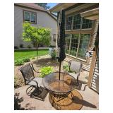 Outdoor Patio Table Set with Umbrella and Chairs