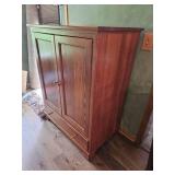 Cherry Finish Media Armoire Cabinet