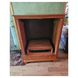 Cherry Finish Media Armoire Cabinet