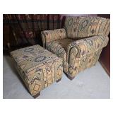Norwalk Furniture Southwestern Chair and Ottoman
