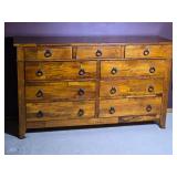 Dick Idol Rustic 9 Drawer Wood Dresser