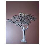 Modern Metal Tree Wall Sculpture