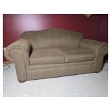 Neutral Rolled Arm Upholstered Sofa - Simmons Upholstery