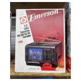 Vintage Portable Emerson 5.5" Color TV / AM FM Radio - In Box