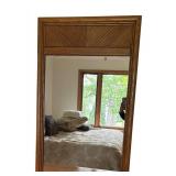 BR2 - Vintage Oak Dresser With Mirror Light Vintage Wear