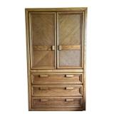 BR2 - Vintage Oak Armoire Cabinet / Vintage Gentlemen