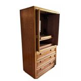 BR2 - Vintage Oak Armoire Cabinet / Vintage Gentlemen
