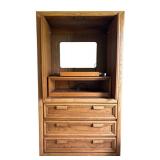 BR2 - Vintage Oak Armoire Cabinet / Vintage Gentlemen