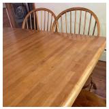 K - Vintage Oak Dining Table & 5 Chairs