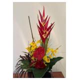 BR1 - Faux Floral Arrangement in Black Planter