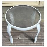 BY - Glass Top Patio Accent Table