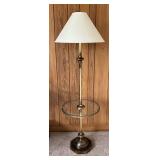 FR - Vintage Floor Lamp With Glass Shelf