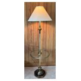 FR - Vintage Floor Lamp With Glass Shelf