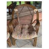LP - Vintage Mid Century Rattan Caned Lounge Chairs (Lot of 2)