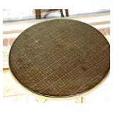 LP - Vintage Mid Century Patio Table With Glass Top