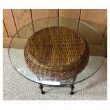 LBR - Vintage Franco Albini Style Rattan Side Tables Set of 2