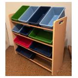 LLR - Colorful Bin Shelf With Assorted Bins