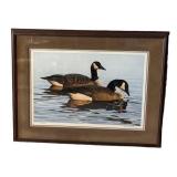 LLR - Vintage Phil Scholer Graceful Repose Canada Geese Signed Print 243/580 Framed