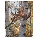 LLR - Vintage David Maass Wildlife Heritage Ruffed Grouse Signed Print 250/500 Framed