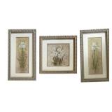 BR1 - B.J. Zhang Floral Print Trio Framed