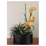 BR1 - Faux Floral Arrangement in Black Planter