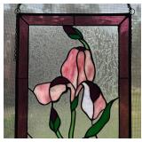 B - Floral Stained Glass Decor