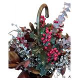 LR - Vintage Umbrella Stand With Faux & Dried Greenery