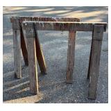 G - Wood Sawhorses Pair 33in Tall