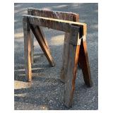 G - Wood Sawhorses Pair 33in Tall