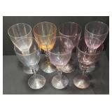 K - Vintage Pastel Stemware Set of 7