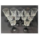 K - Luminarc Arcoroc Stemware Glasses 8in (Lot of 11)