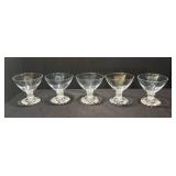 K - Vintage Anchor Hocking Berwick Boopie Sherbet Glasses (Lot of 5)