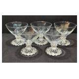 K - Vintage Anchor Hocking Berwick Boopie Sherbet Glasses (Lot of 5)