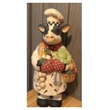 LLR - Kitchen Cow Utensil Holder Copper Bin & Utensils