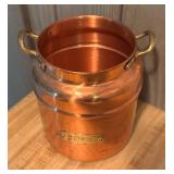 LLR - Kitchen Cow Utensil Holder Copper Bin & Utensils