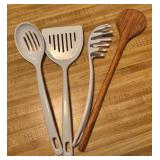LLR - Kitchen Cow Utensil Holder Copper Bin & Utensils