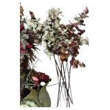 LR - Mixed Faux and Dried Floral Wreaths and Sprays