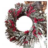 LR - Mixed Faux and Dried Floral Wreaths and Sprays