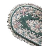 LR - Vintage Chinese Hand-Tufted Oval Rug 24 X 42 in