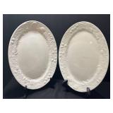 K - Gibson Embossed Fruit Dinnerware Set (Lot of 8)