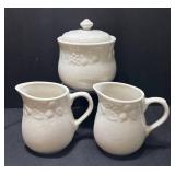 K - Gibson Embossed Fruit Dinnerware Set (Lot of 8)