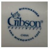 K - Gibson Embossed Fruit Dinnerware Set (Lot of 8)