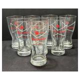 K - Budweiser Pilsner Glasses Set of 8